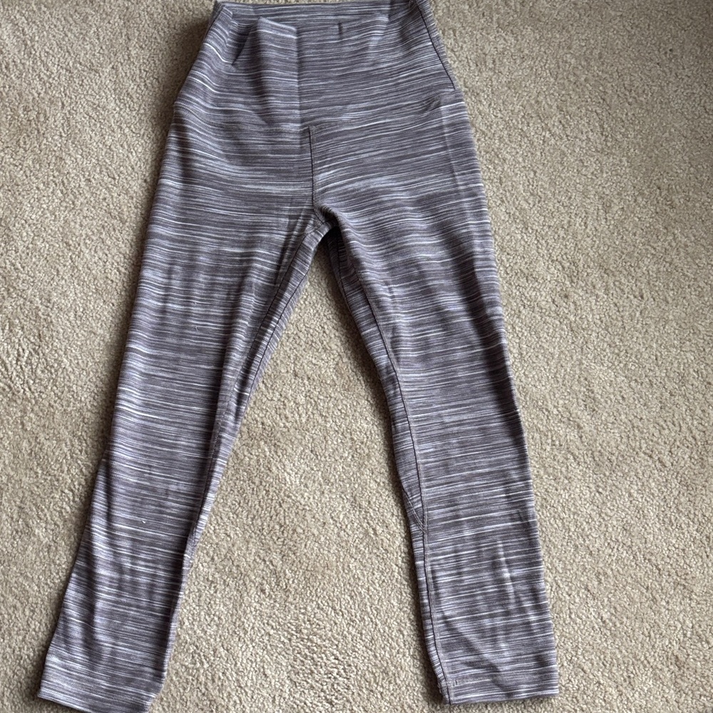 Lululemon purple striped align leggings size 4